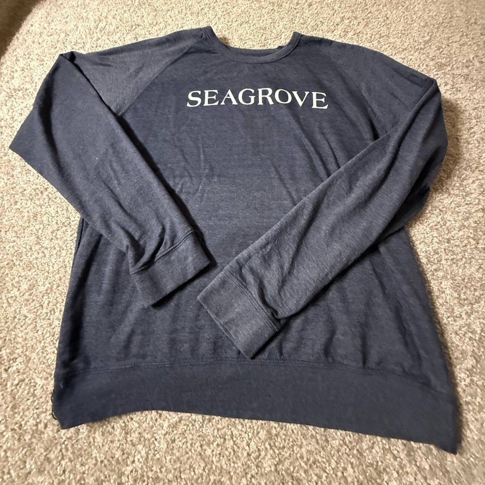 Navy Blue “Seagrove” Coastal Crewneck Sweatshirt East Coast Nantucket Vibe (XXL) - Picture 1 of 2